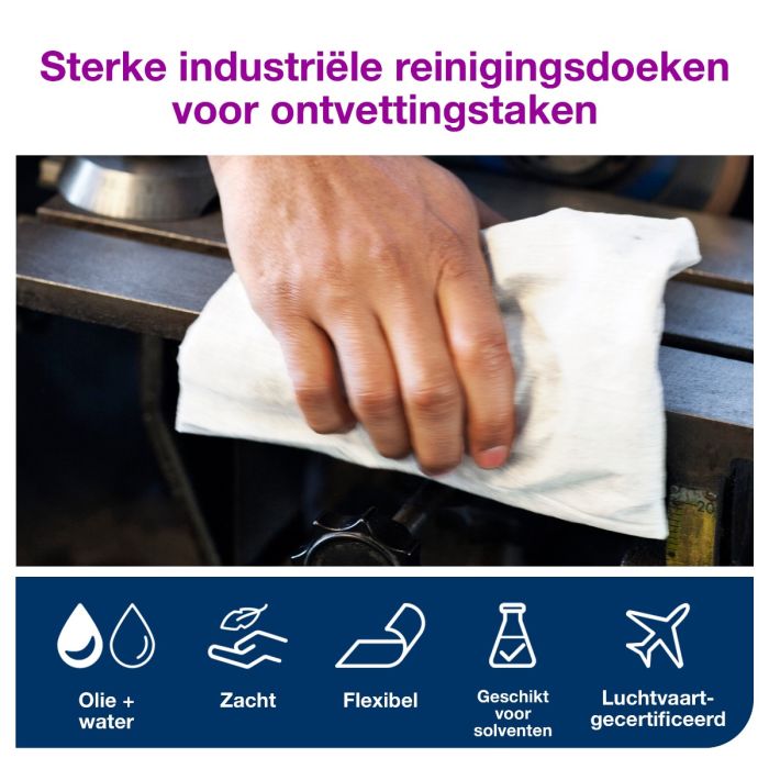 Tork 530137 Premium poetsdoek wit non-woven 530 Combi Roll, W1/W2/W3, 280 vel/rol (530137)