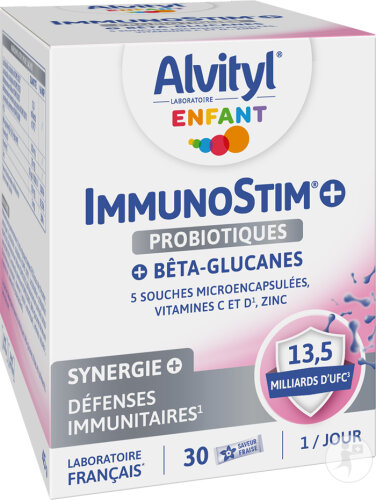 Alvityl Enfant ImmunoStim+ Complément Alimentaire Probiotiques 30 Sachets