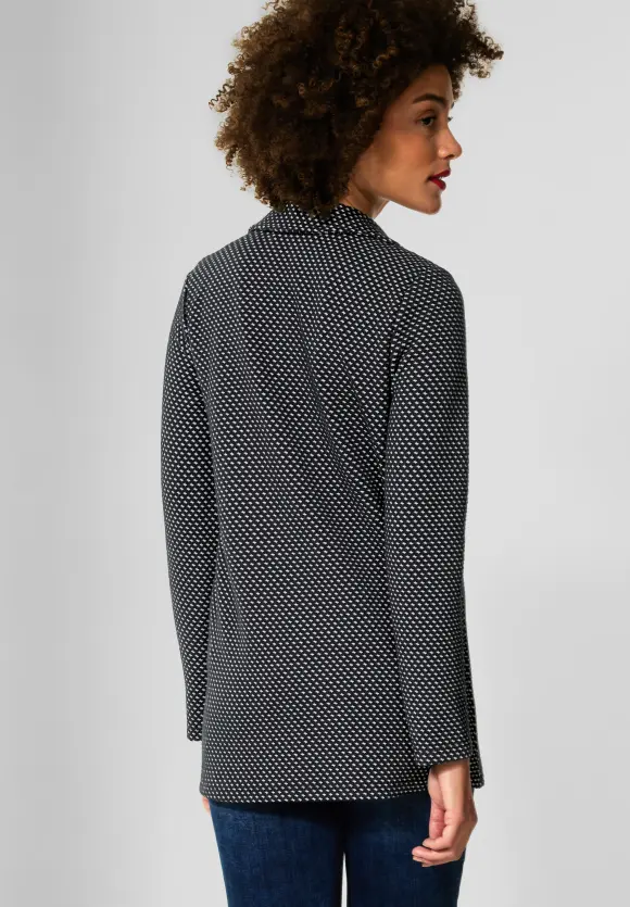 Longblazer mit Minimalprint - deep blue