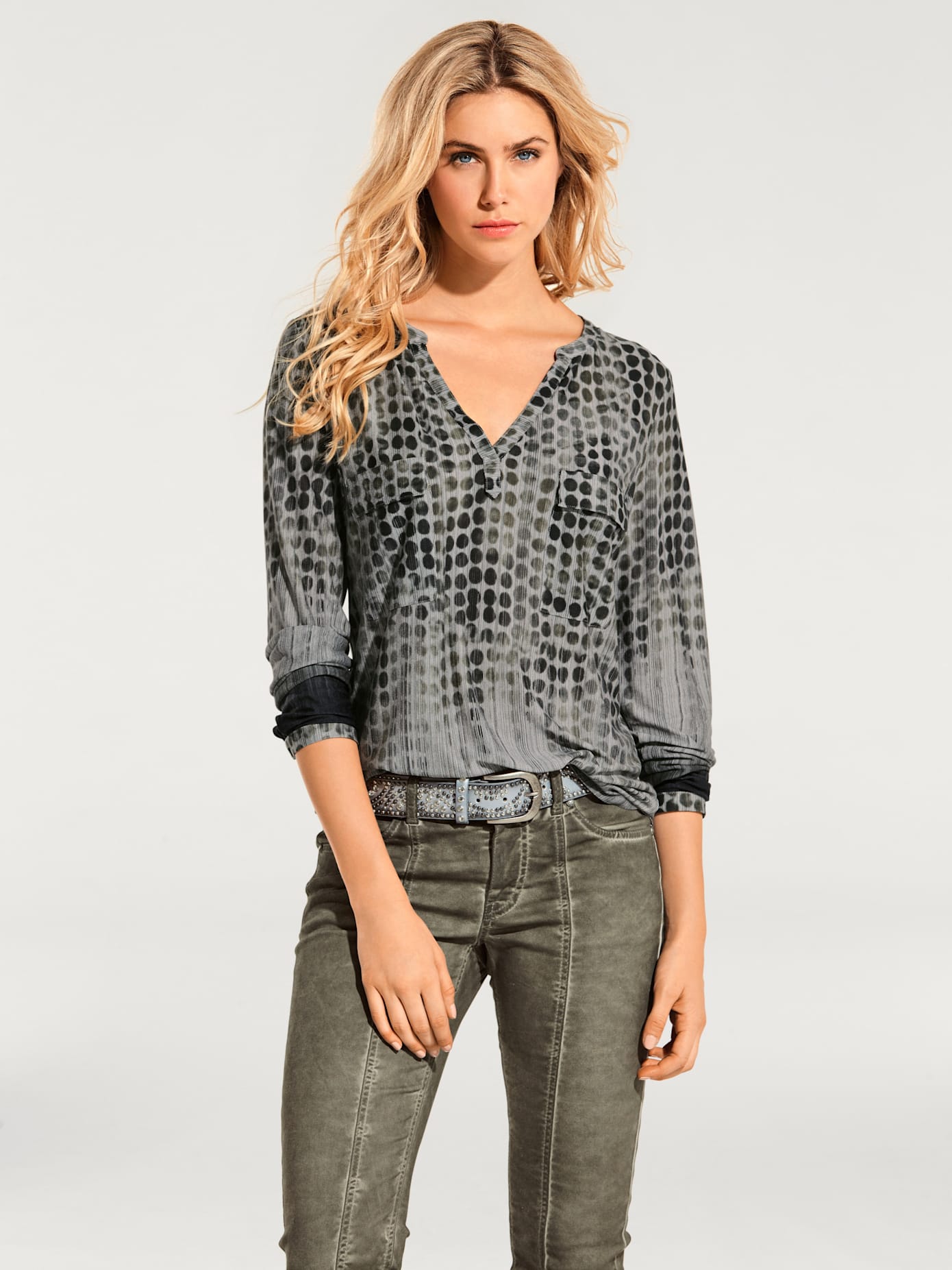 Chemisier léger motif à pois tendance