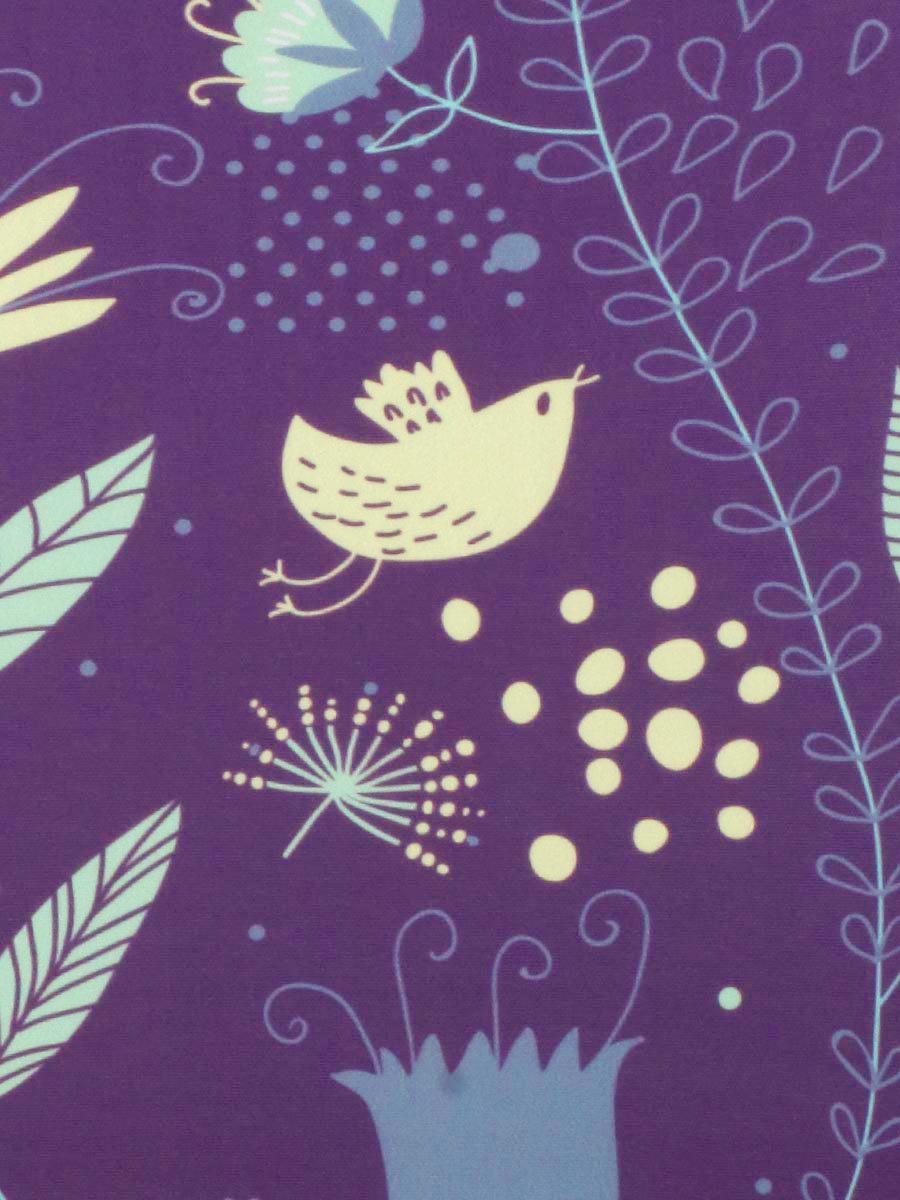 Housse de valise Periea Purple with Yellow Birds L