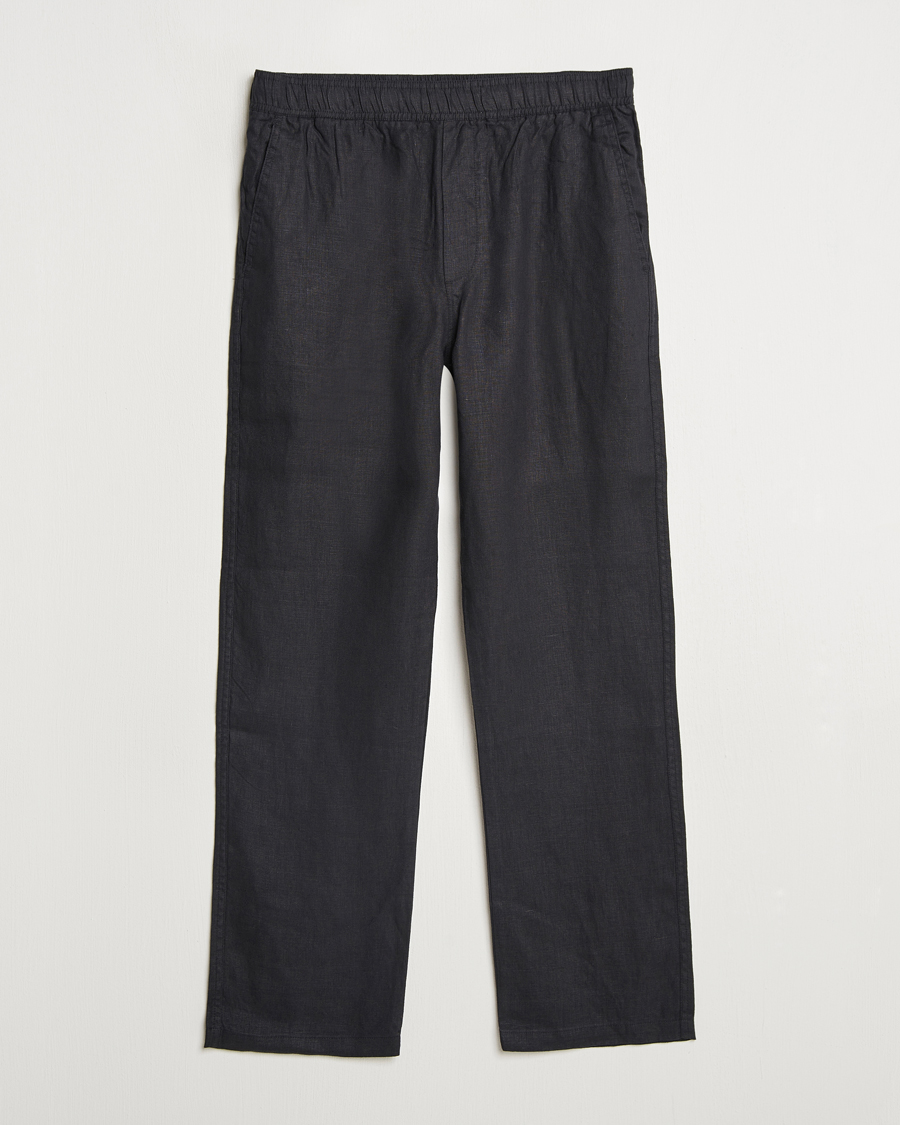 Samsøe Samsøe Jabari Linen Drawstring Trousers Black