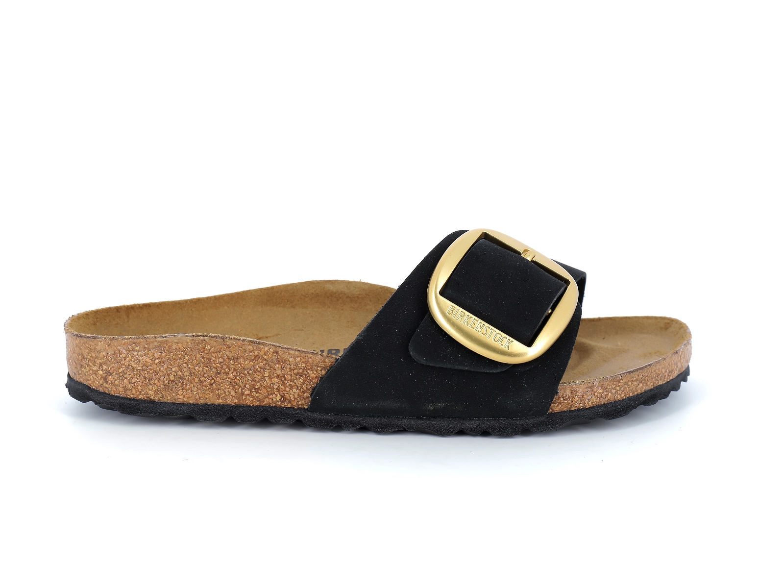 Birkenstock-02730 - Madrid Big Buckle Nubuck Velours Noir