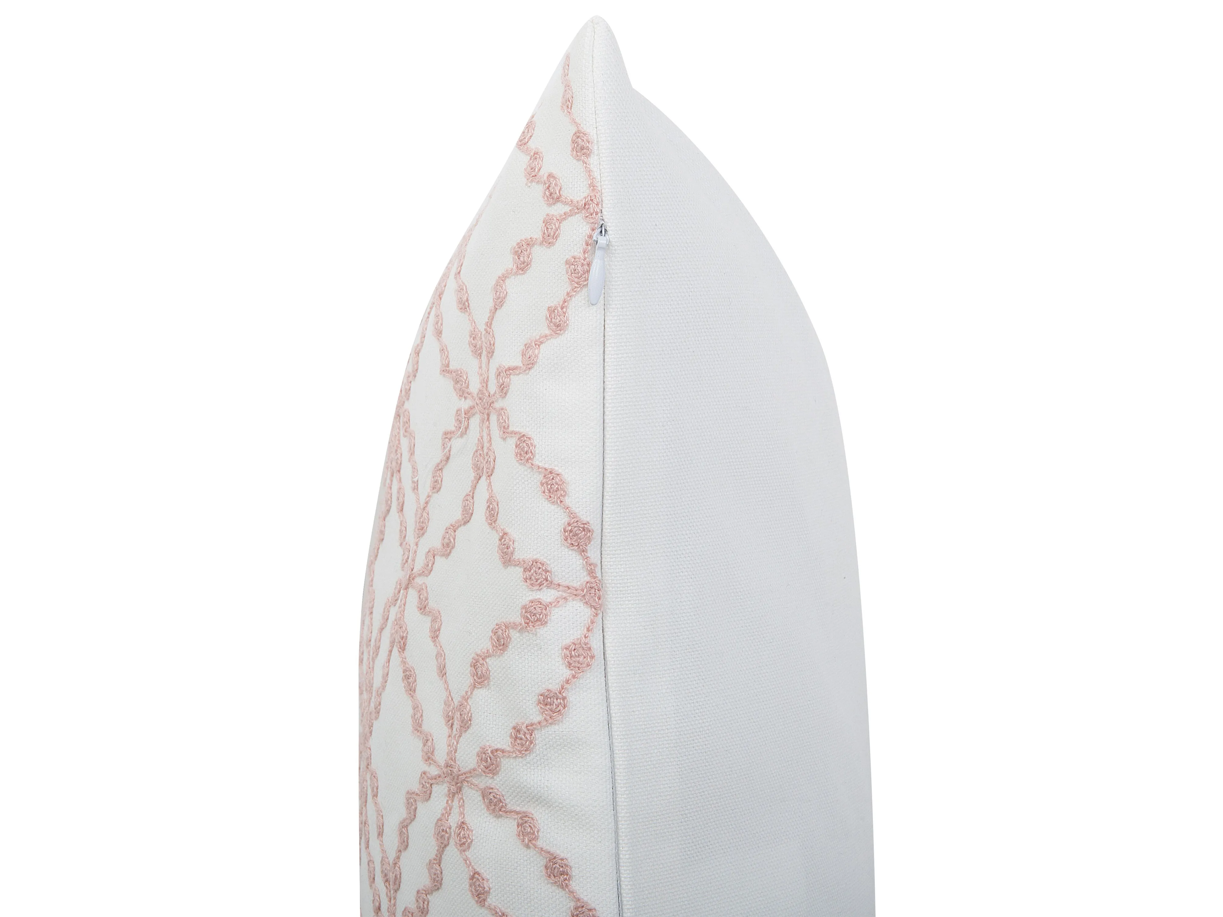Set van 2 sierkussens VERBENA Katoen 45 x 45 cm Roze geometrisch patroon