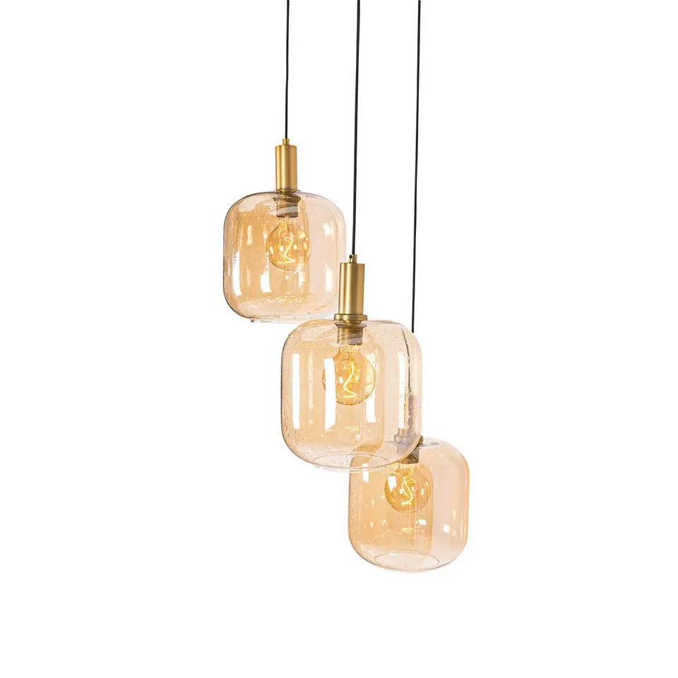 Qazqa hanglampen zuzanna oranje e27