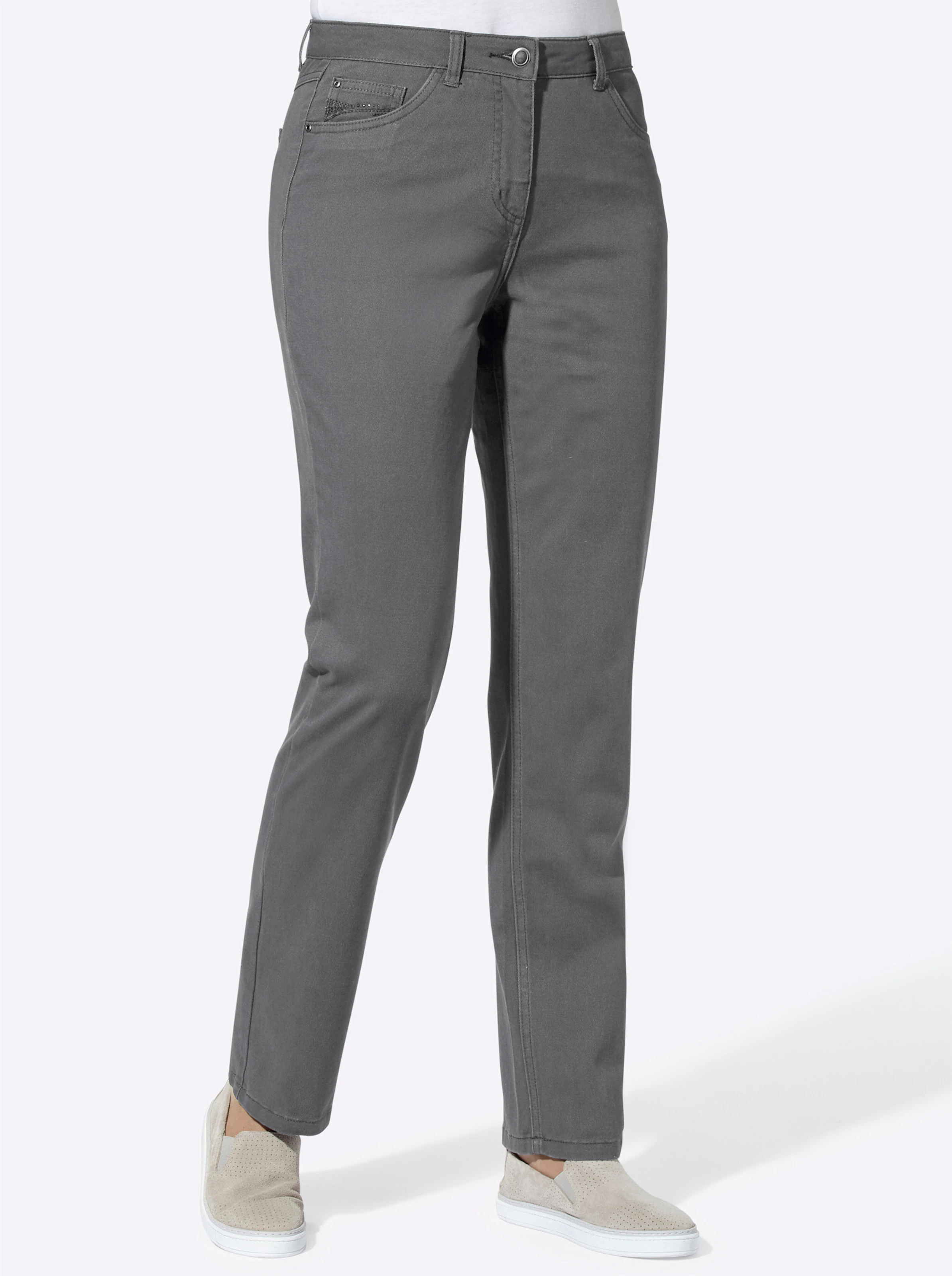 5-Pocket-Jeans in grau