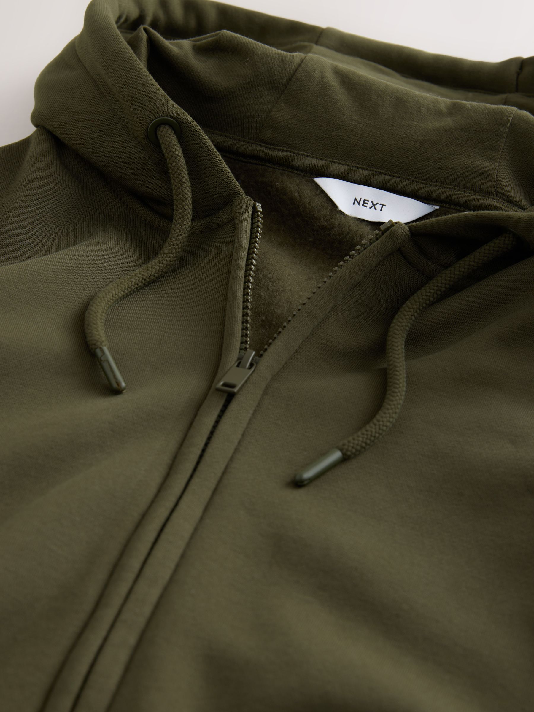 Kakigroen - Cotton Rich Heavyweight Jersey Full Zip Hoodie