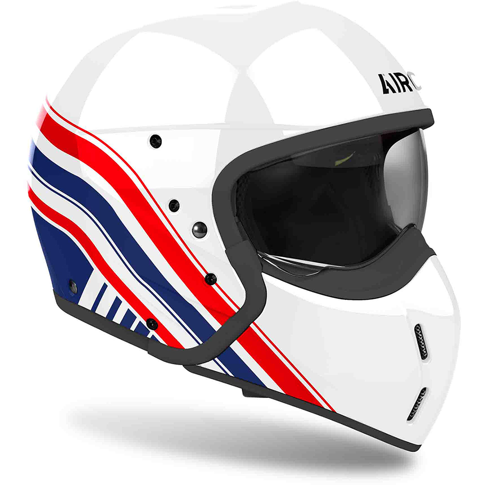 Airoh - Casque J 110 Eon Blanc / Rouge / Bleu / Brillant