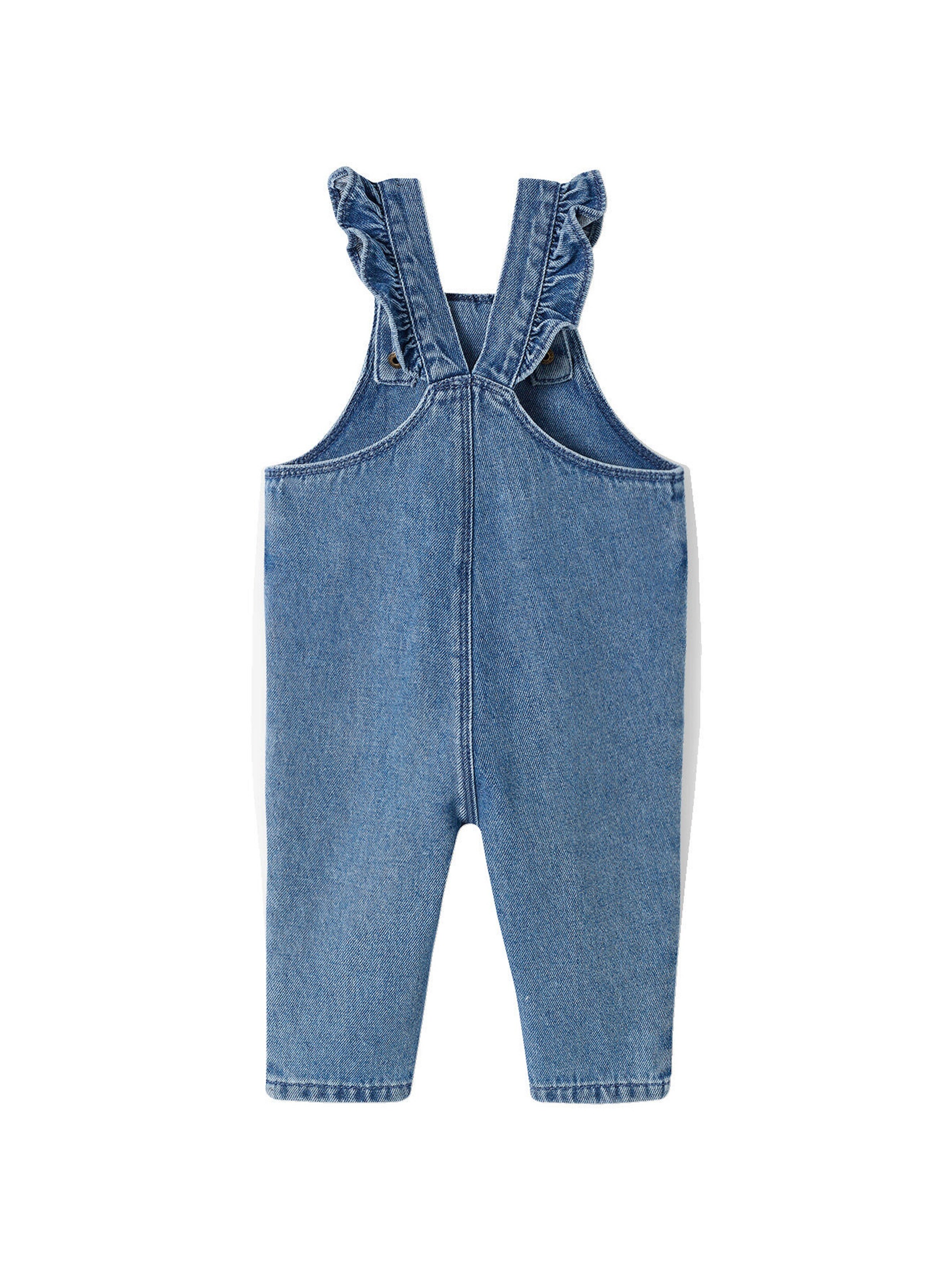 Vertbaudet Mädchen Baby Jeans-Latzhose blue stone