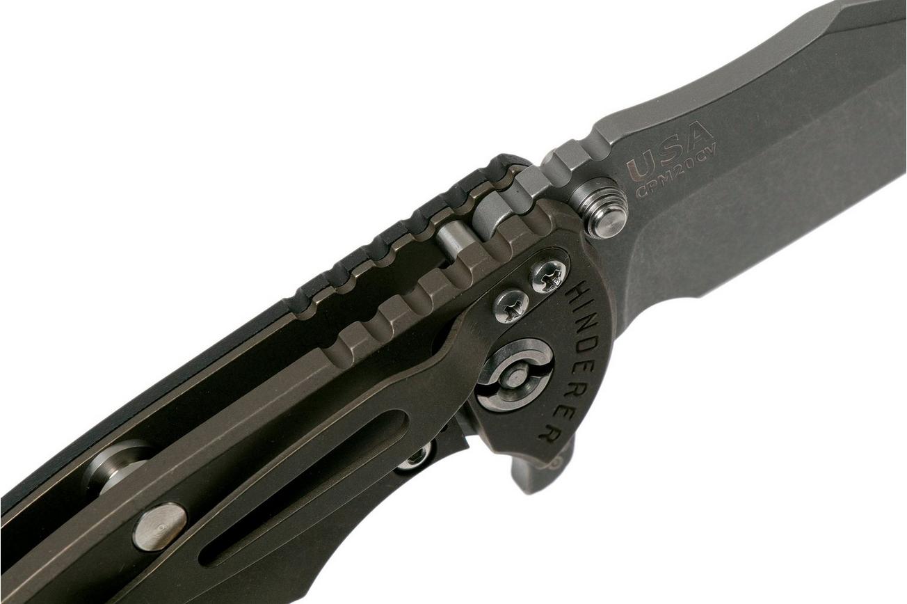 Rick Hinderer XM-18 3.5 Bowie 20CV Battle Bronze, Black G10 zakmes