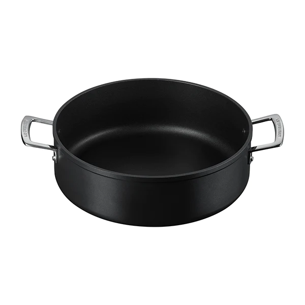 Sauteuse rondeau anti-adhérente Les Forgées 30 cm et couvercle en verr