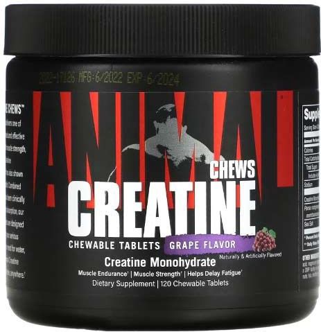 Universal Nutrition - Animal Creatine Chews - Creatine - Fruit Punch - 120 Stuks