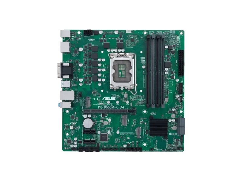 ASUS PRO B660M-C D4-CSM - Bundkort - micro ATX - LGA1700 sokkel - B660 Chipset - USB 3.2 Gen 1, USB-C Gen1 - Gigabit LAN - onboard grafik (CPU påkrævet) - HD Audio (8-kanaler)