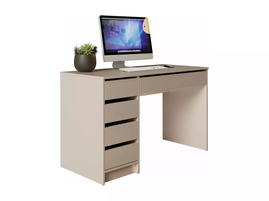 Bureau Comfivo 312, Avec tiroirs, Nombre de tiroirs: 5, 76x120x55cm, Beige