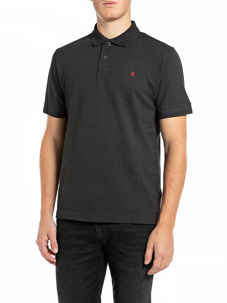 REPLAY Poloshirt schwarz