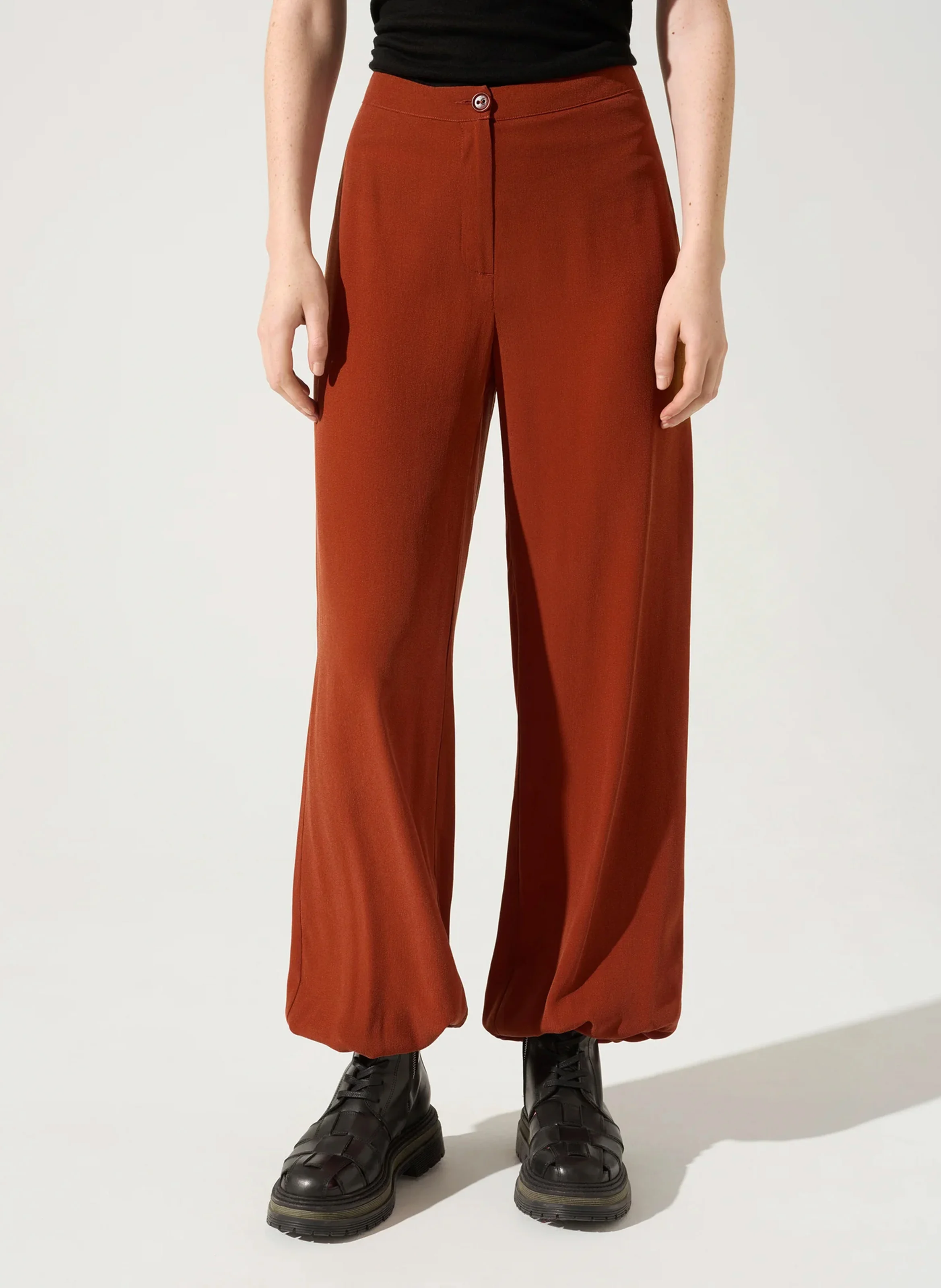 Pantalon large | Orange