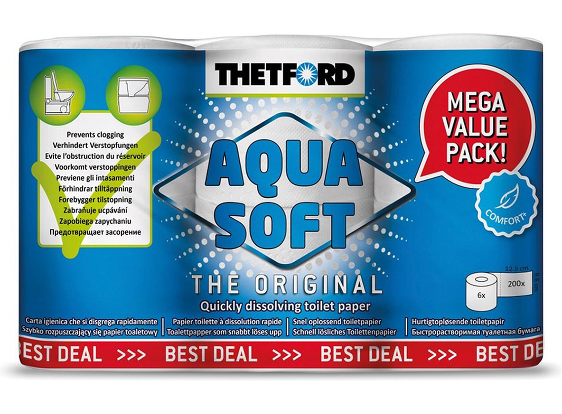 Thetford Aqua Soft toiletpapier - 6 stuks