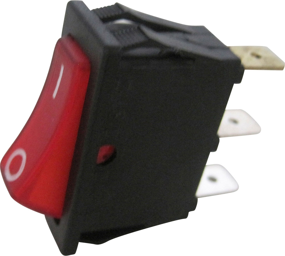 Wippschalter 12V/24V rot