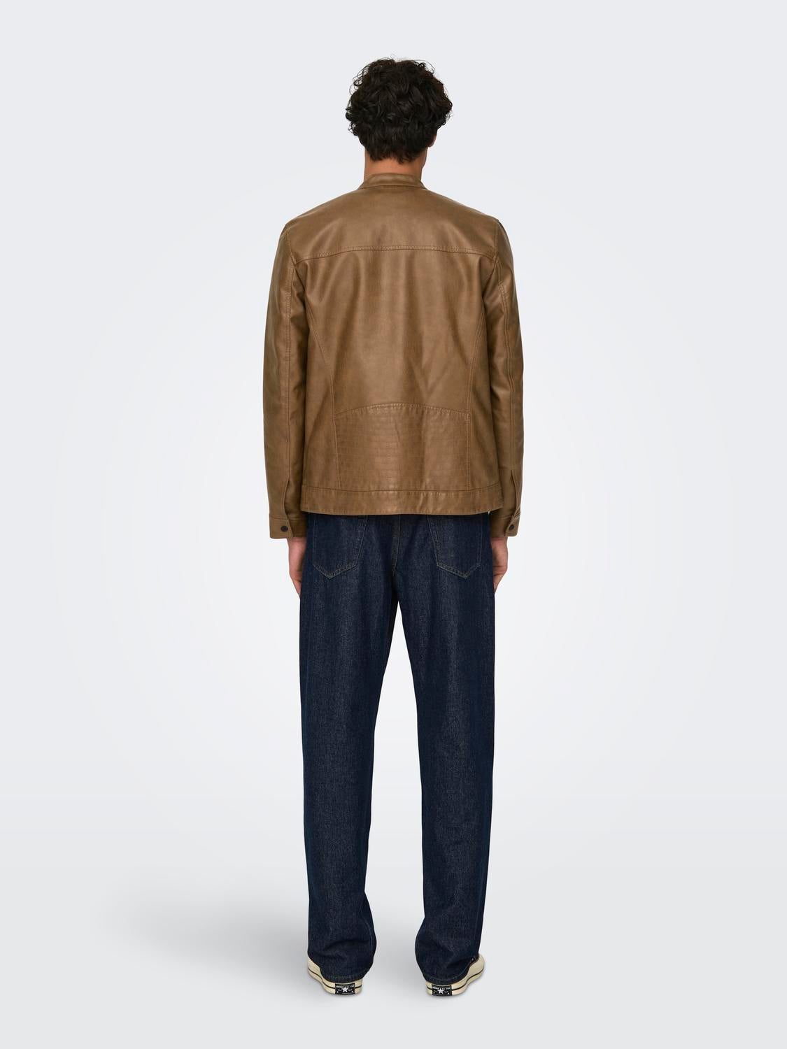 onsAL Kunstlederjacke Monks Robe