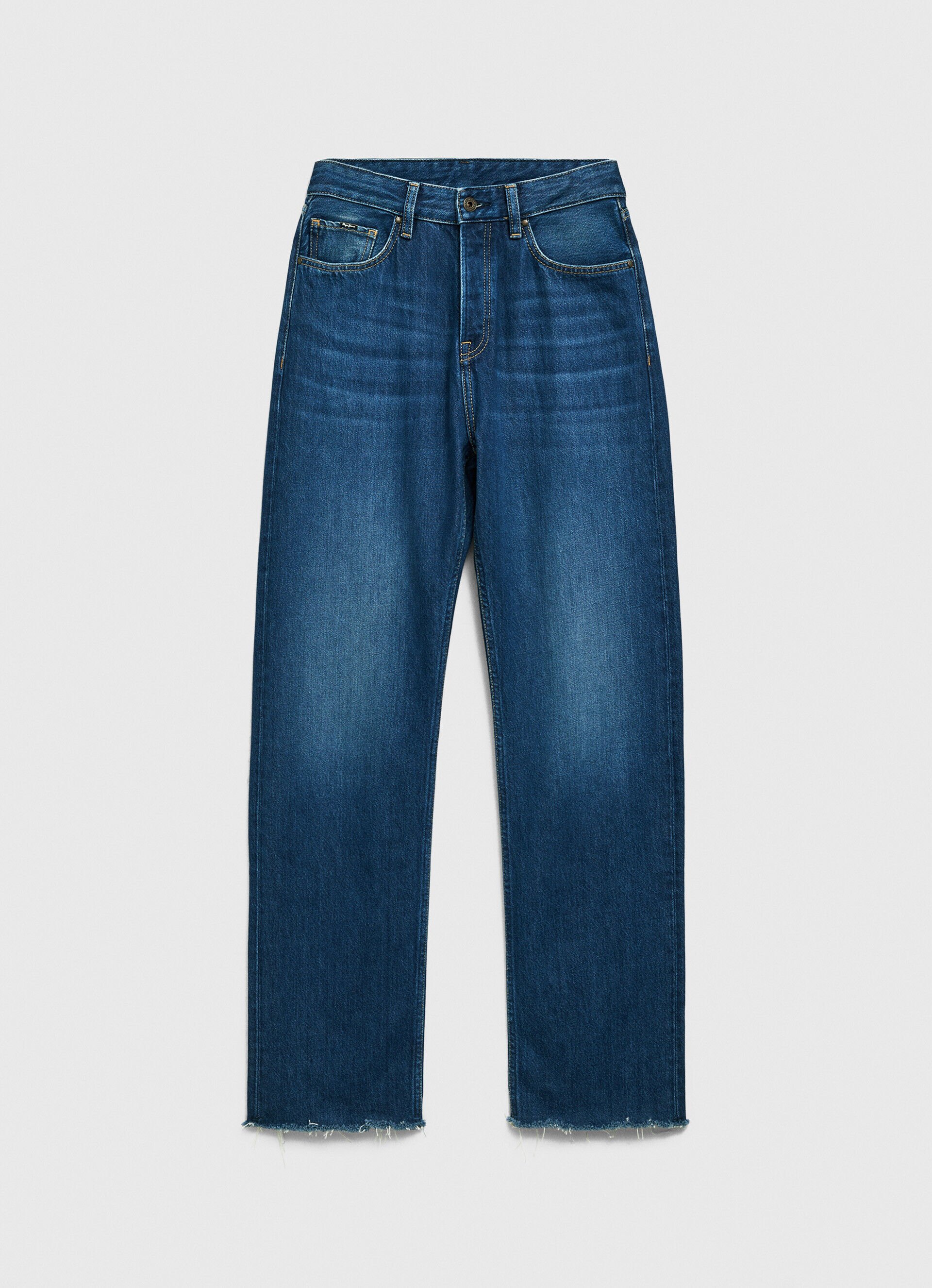 Calça jeans Robyn, corte reto, cintura alta - jeans
