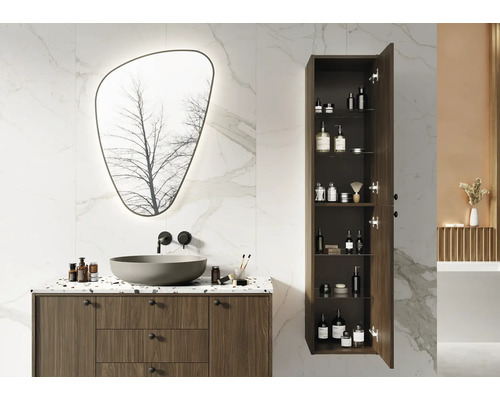 Jungborn wastafelmeubel PRIMUS BxHxD 1200 x 720 x 456 mm Frontkleur notenhout