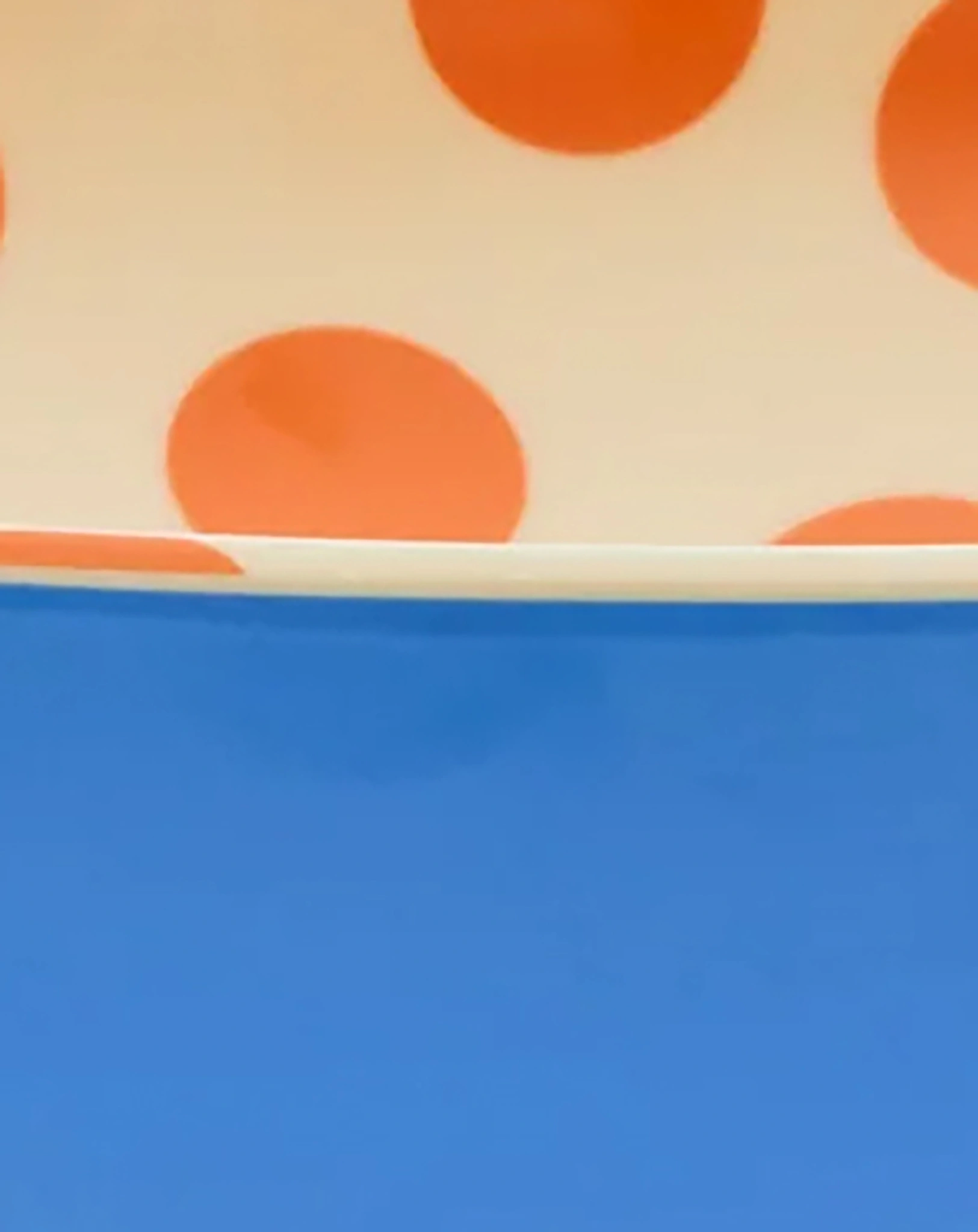 Melamin-Salatschüssel HAPPY DOTS (29,9cm) in blau/orange