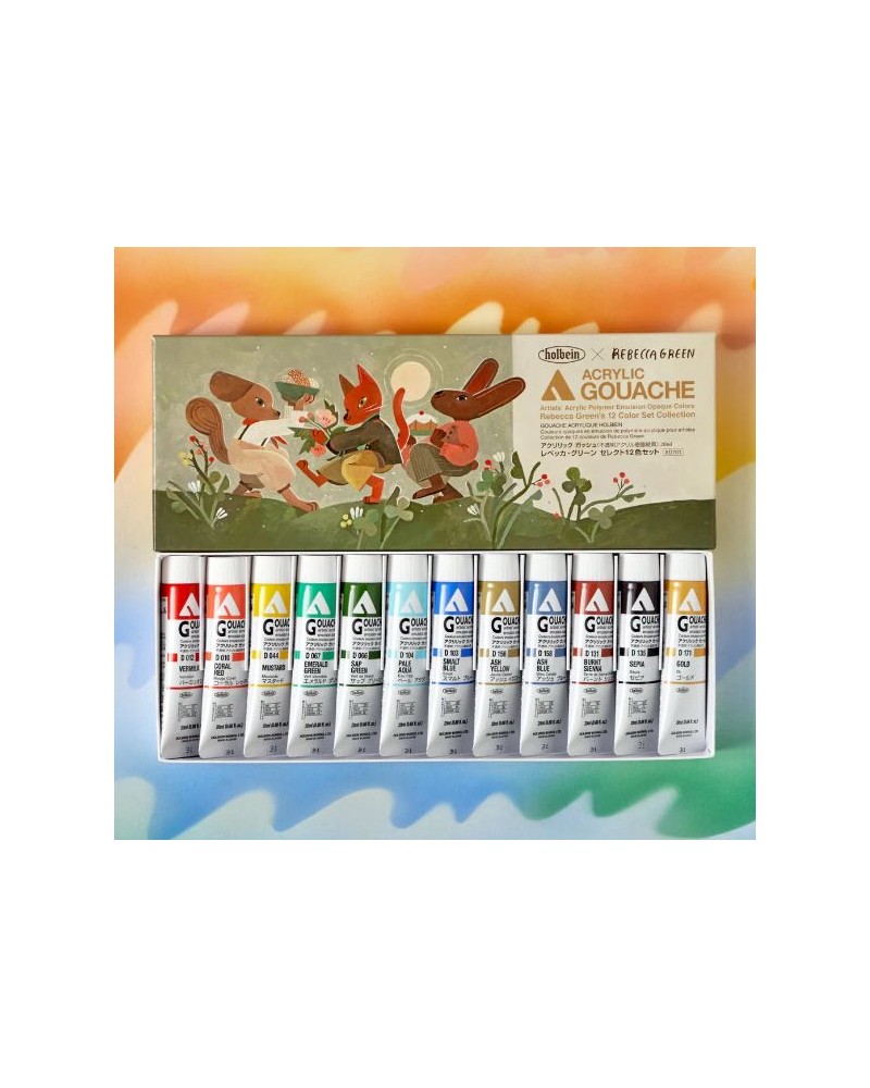 12 couleurs - Rebecca Green Set Acryla gouache