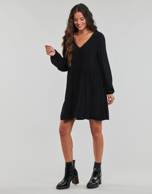 Vila - VIFINI L/S SHORT DRESS Negro