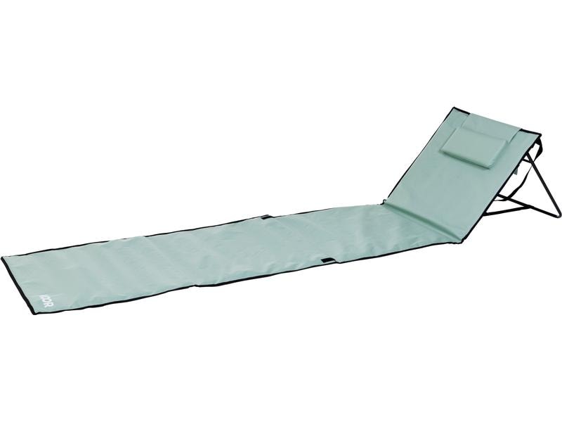 KOOR Strandmatte Calma Granite Green mit Kopfstütze, 220 cm Extra lange Strandliege bzw. Strandmatte
