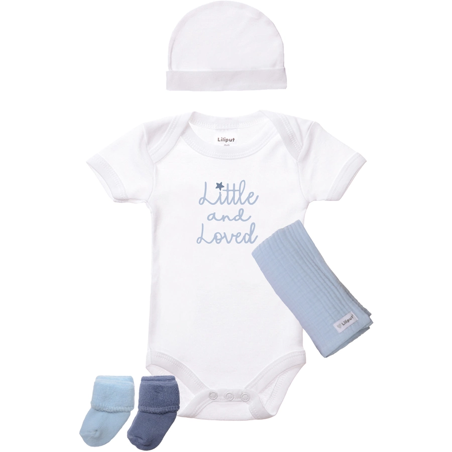 Liliput Baby Geschenkset Little and Loved weiss-hellblau