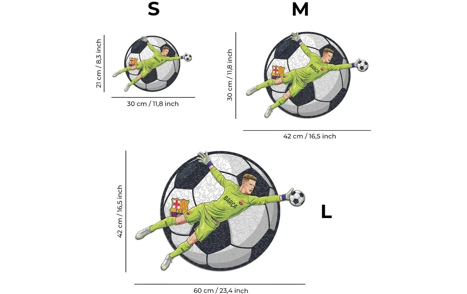 Puzzle »Iconic FC Barcelona – Ter Stegen« Holzart: Birke (Herkunftsland: China)