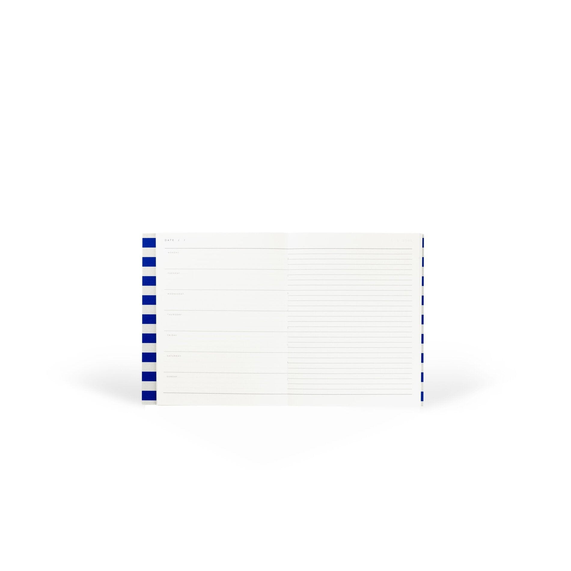 Notem  UMA Flat Lay Weekly Planner bog, medium - Bright blue