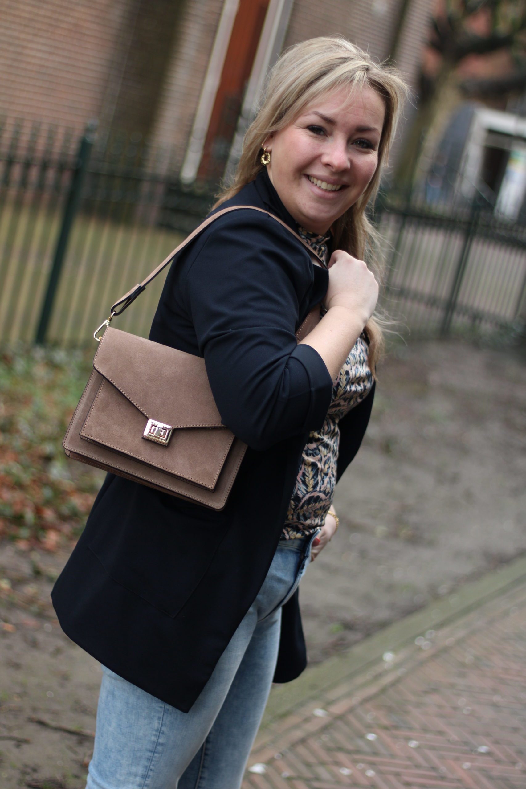 Stacey Bag - Suede Taupe