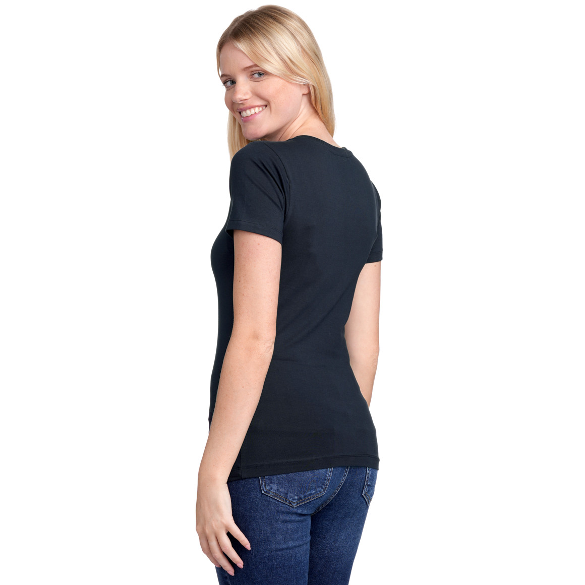 Gina Benotti Damen T-Shirt im Basic-Look dunkelblau