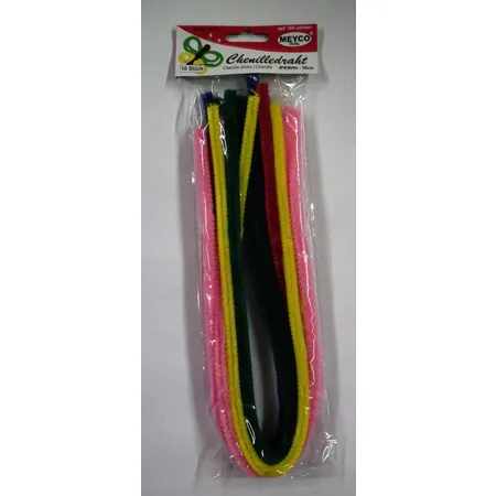 Meyco Chenilledraht, bunt sortiert, 8 mm, 50 cm, 10 Stück