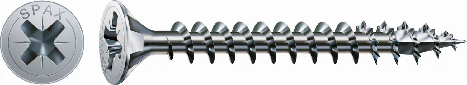 SPAX 1081010350163 Universele schroef, Verzonken kop, 3.5 x 16, Voldraad, Kruiskop Z2 - WIROX - 200 stuks