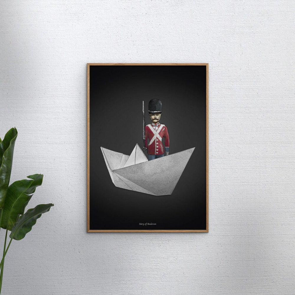 Køb Poster & Frame Story Of Andersen - Den Standhaftige Tindsoldat - Hvid/Sort Baggrund