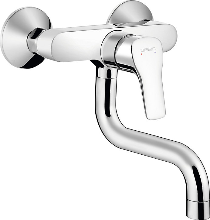 Mitigeur de cuisine mural chromé Hansgrohe MySport