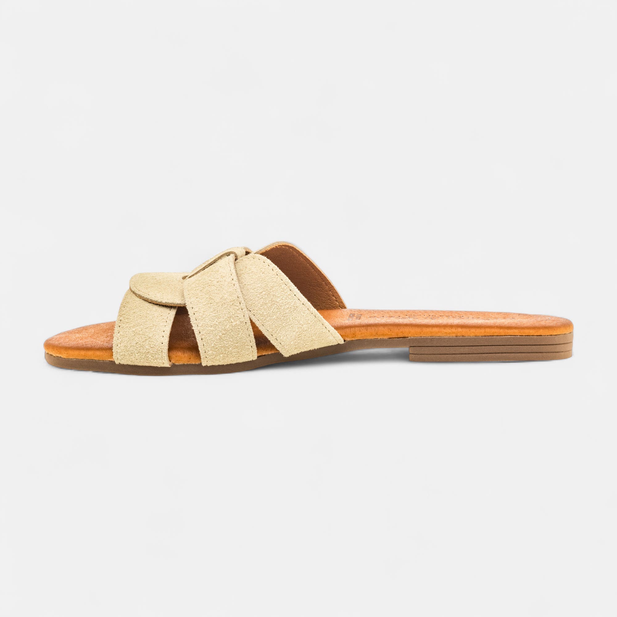 Mules Femme en cuir beige