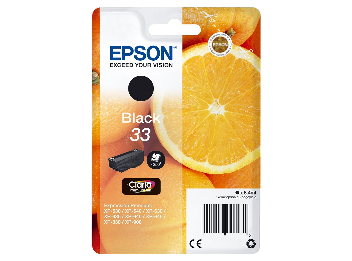 TINTEIRO ORIGINAL EPSON PRETO CLARIA PREMIUM T33314