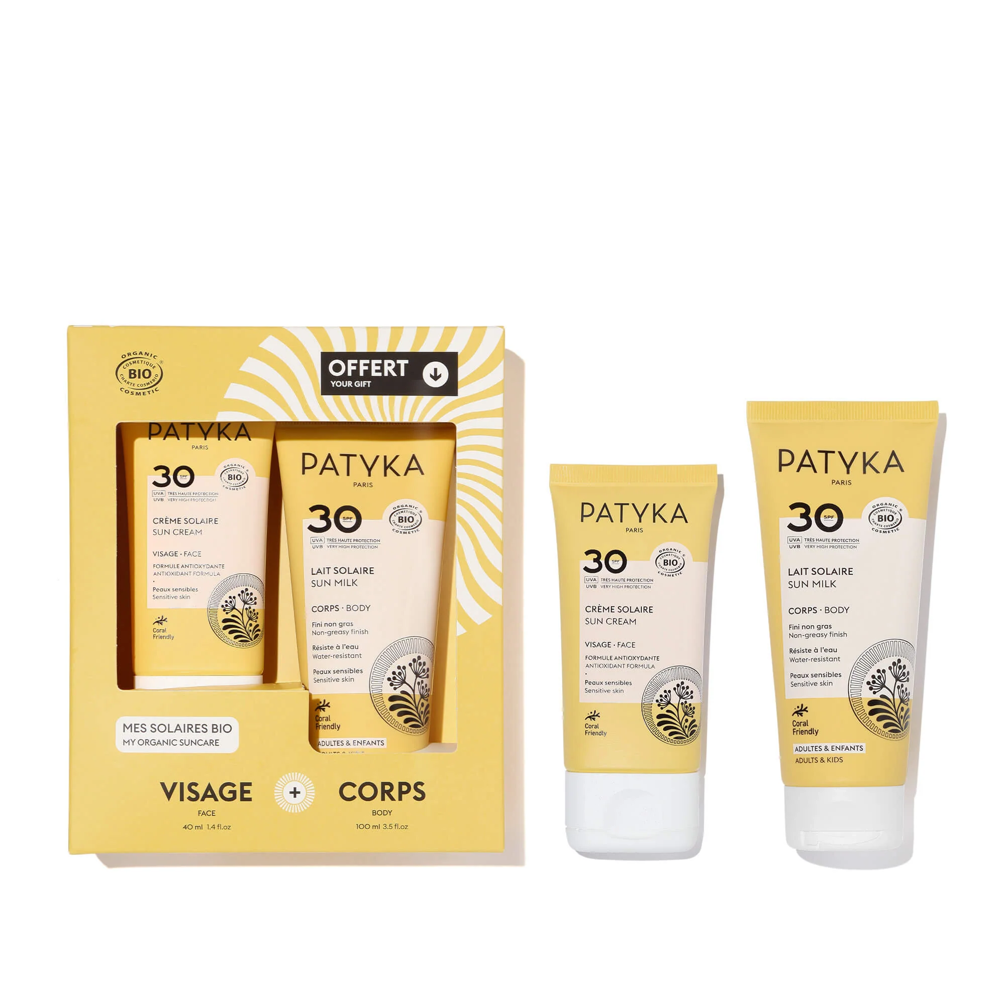 Patyka Coffret Solaire SPF30 Visage & Corps