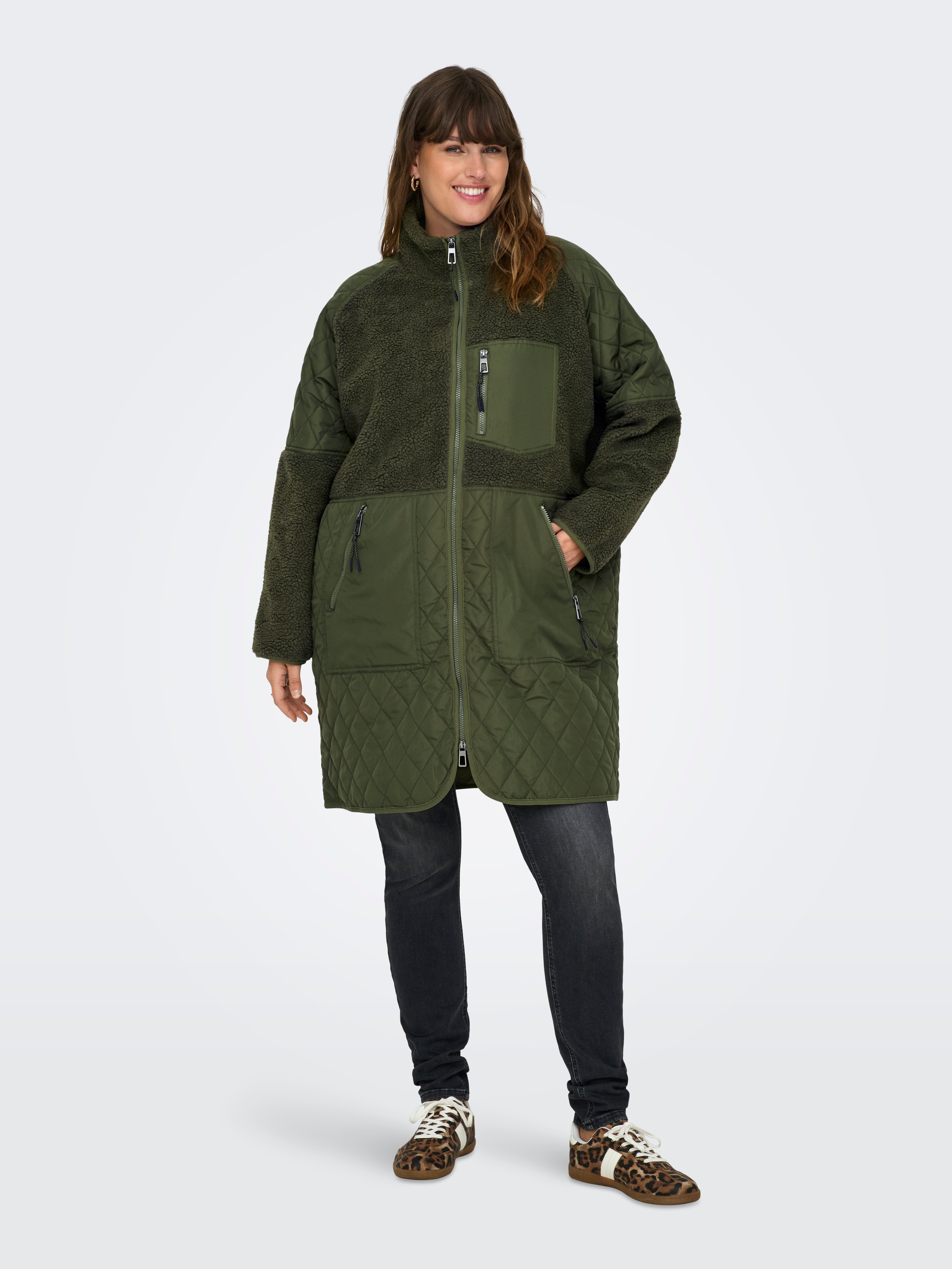 CARNEWOHIO Steppjacke Winter Moss