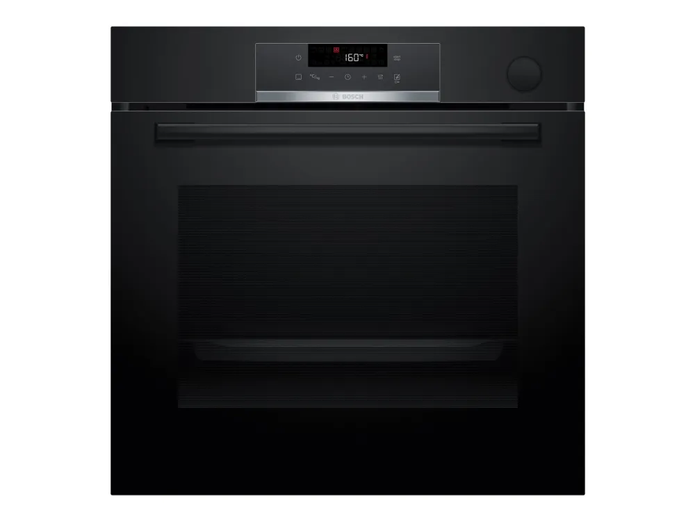 Bosch Serie | 4 HRG532BB3 - Ovn - med dampfunktion - til indbygning - niche - bredde: 56 cm - dybde: 55 cm - højde: 58.5 cm - med selv-rengøring - Klasse A  - sort