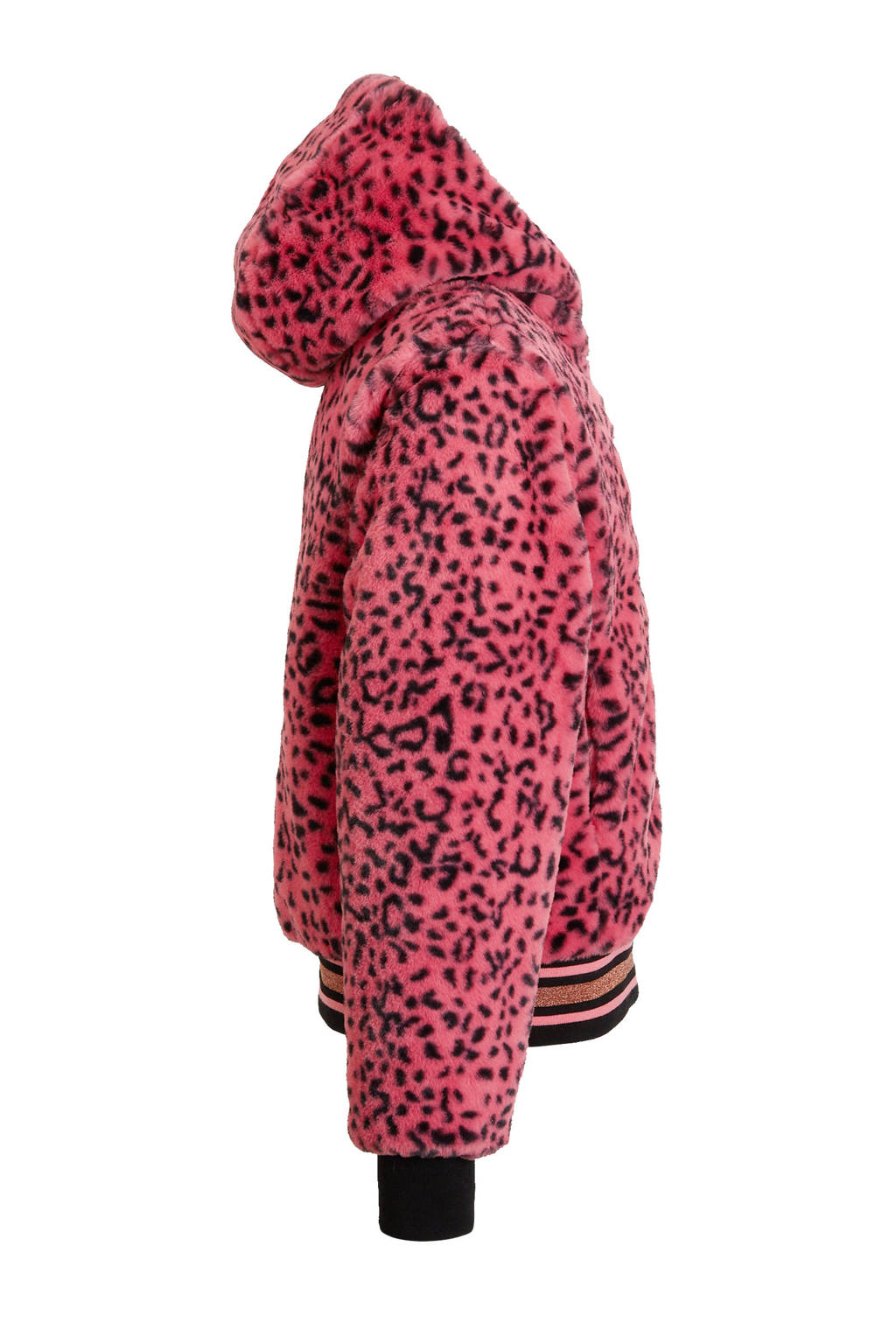anytime reversible winterjas roze/zwart
