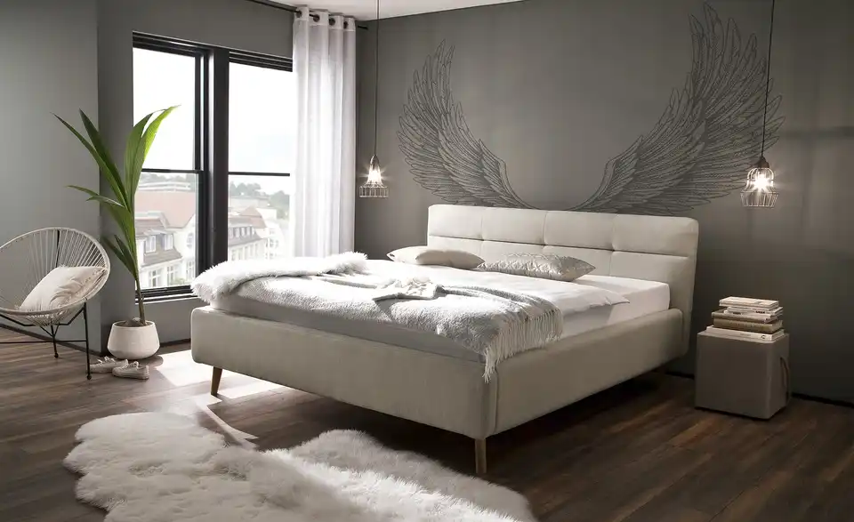 Polsterbett Lotte 180 cm Beige