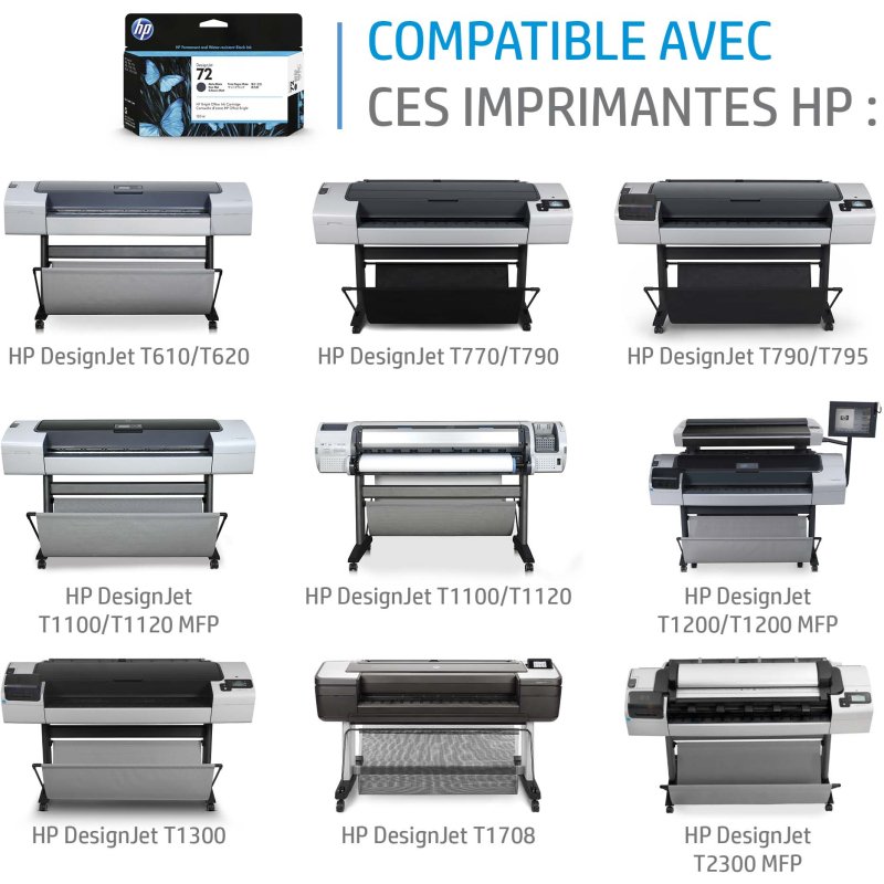 HP 726 cartouche d'encre DesignJet noir mat, 300 ml