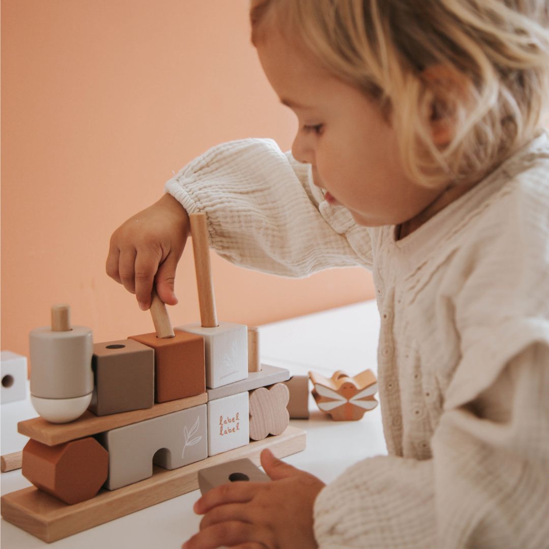Label label stapelblokken house nougat 25-delig