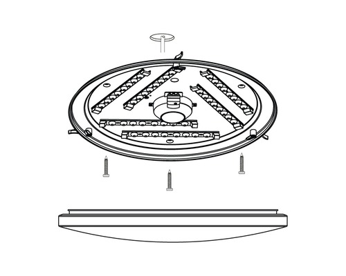 LED plafondlamp 34W 3900 lm 3000 K Ø 43 cm Frania wit