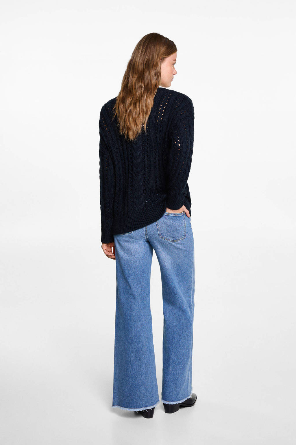 MANGO TEEN trui marine grof gebreid