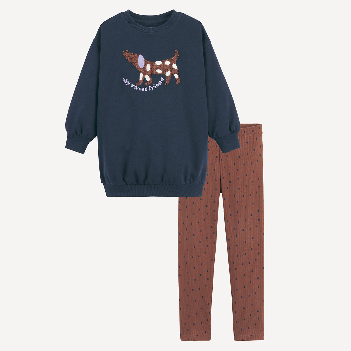 COLEÇÕES LA REDOUTE<br>Suéter Molton + legging